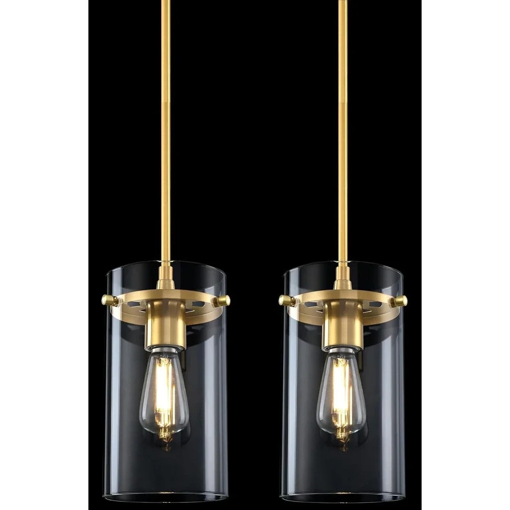 2 Pack Pendant Lighting Brushed Bronze Kitchen Island Hanging Ceiling